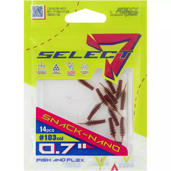 Силікон Select Snack Nano 0.7" #103 (14шт/уп), Довжина силікону: 0.7" (1.78 см), Колір силікону: 103, фото , изображение 2